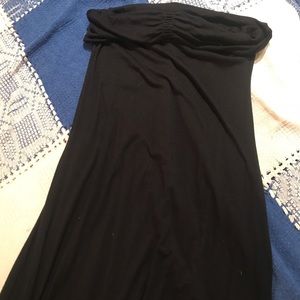 Black Maxi Skirt/Can be also worn as a dress